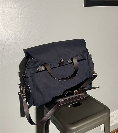 Filson Rugged Twill Original Briefcase Navy Excellent Gem