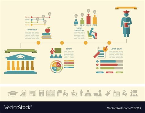 Education infographics Royalty Free Vector Image