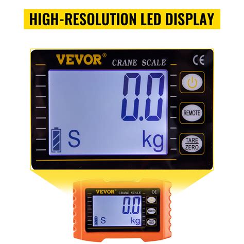 VEVOR Hanging Scale Crane Scale 1000kg 2200lbs Digital Industrial Heavy