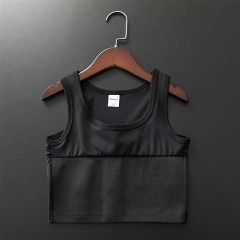 Lesbian Quick Dry Vest Tank Crop Top FTM Tomboy Bandage Breast Chest