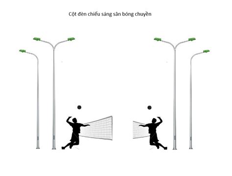 Cách bố trí đèn sân bóng chuyền đạt chuẩn