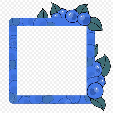 Blueberry Fruit Decoration Qr Code Border Blueberry Fruit Border