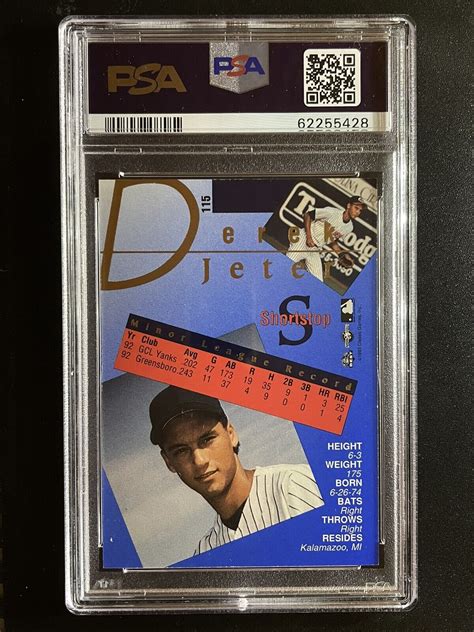 1993 Classic Best Gold Minor League 115 Derek Jeter RC For Sale