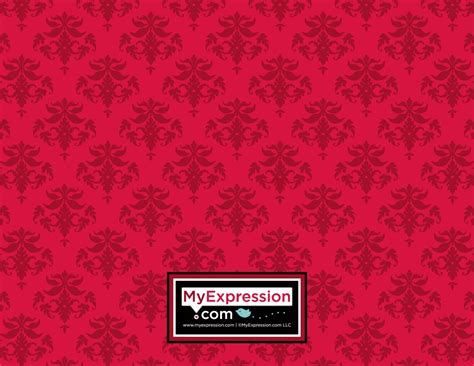 Modern Damask Red Thank You Cards