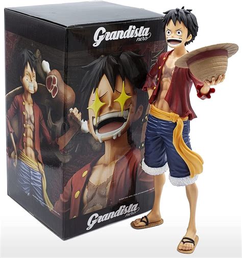 ONE PIECE Monkey D Luffy Figurine Grandista Nero 28cm