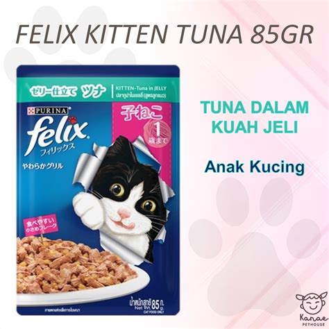 Jual FELIX Kitten Tuna Makanan Kucing Basah 85gr Shopee Indonesia