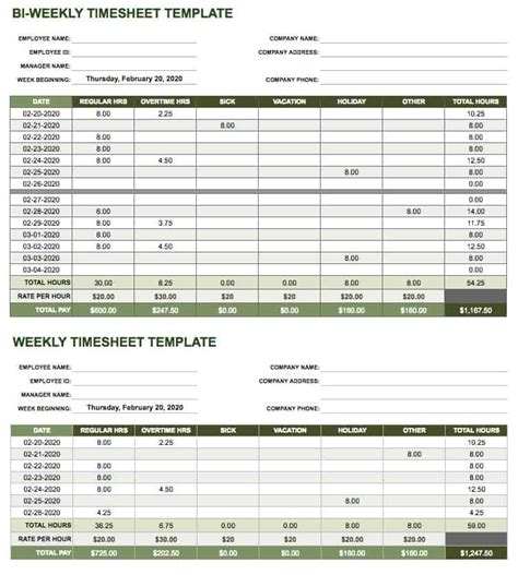 17 Free Timesheet And Time Card Templates Smartsheet