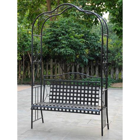 Madison Wrought Iron Antique Black Arbor Bench Outdoor Furniture Farm And Ranch Depot