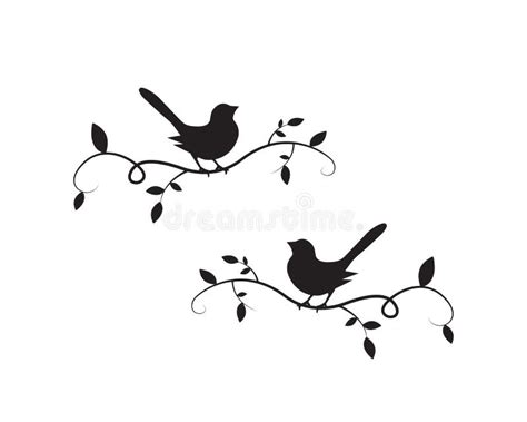 Birds Branch Silhouette Stock Illustrations – 9,335 Birds Branch ...