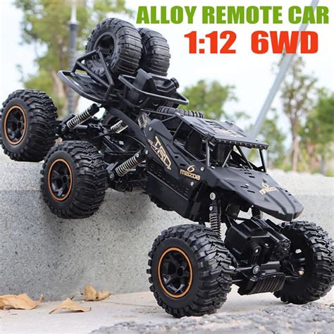 1 12 38cm Tamanho Grande Rc Carro 6wd 2 4ghz Controle Remoto Esteira