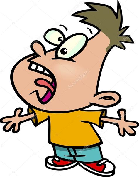 Cartoon kid yelling — Stock Vector © ronleishman #13951177