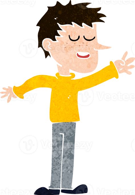 Cartoon Happy Man Reaching 39928705 Png