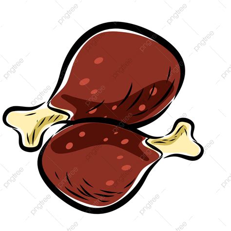 Chicken Drumstick Vector Art PNG Chicken Drumsticks Doodle