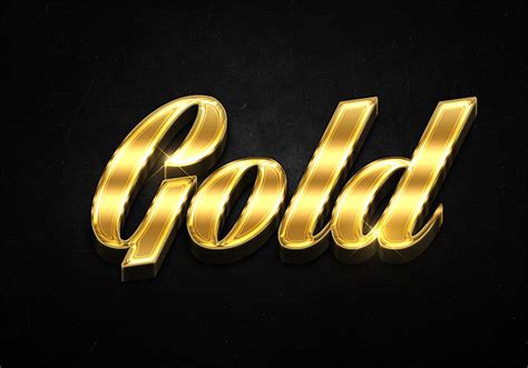 100 3d Shiny Gold Text Effects Preview Psd In Editable Psd Format Free