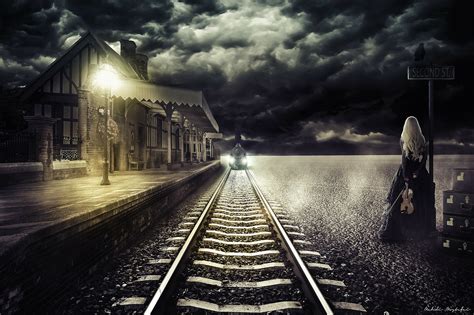 Download Night Vehicle Train Hd Wallpaper By Mehdi Mostefaï