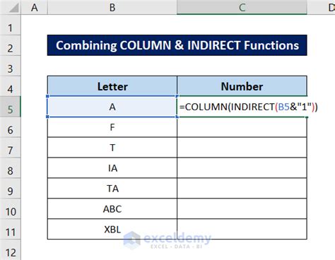 How To Convert Column Letter To Number Chart In Excel Ways