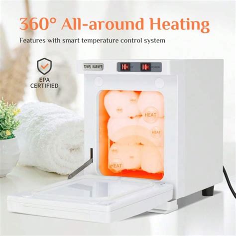 Hot Towel Warmer For Facials Massage Esthetician Towel Heating Cabinet Black Aluminum Chamber