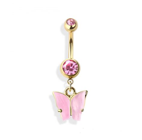 Elegant Butterfly Navel Bar P21 Charm Ltd