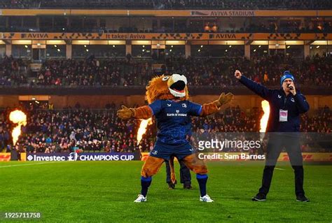 Dublin Ireland 13 January 2024 Leinster Mascot Leo The Lion