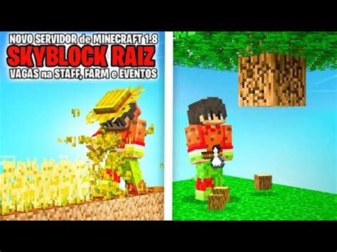 Esse E O Melhor Servidor De Sky Block Raiz Br Youtube