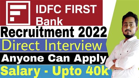 IDFC First Bank Recruitment 2022 IDFC Bank Career Private Bank Jobs