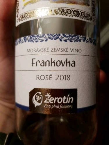 Žerotín a s Frankovka Rosé Vivino US