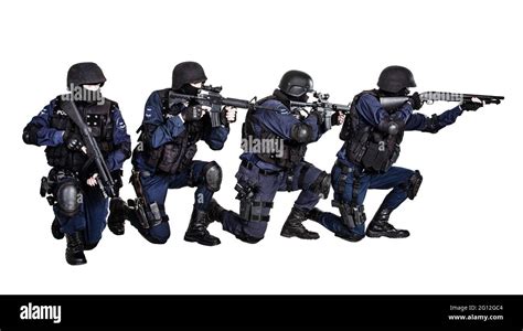 Special weapons and tactics (SWAT) team in action Stock Photo - Alamy