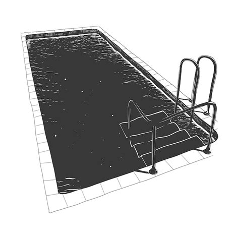 Premium Vector Silhouette Swimming Pool Black Color Only