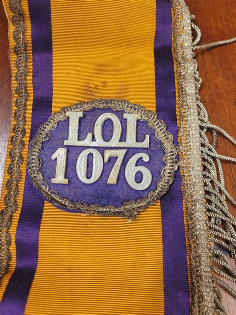 Orange And Purple Loyalist Orange Order Sashcollarette On The Square Emporium