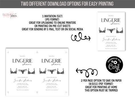 Lingerie Shower Invitation Bachelorette Party Invite Red Etsy