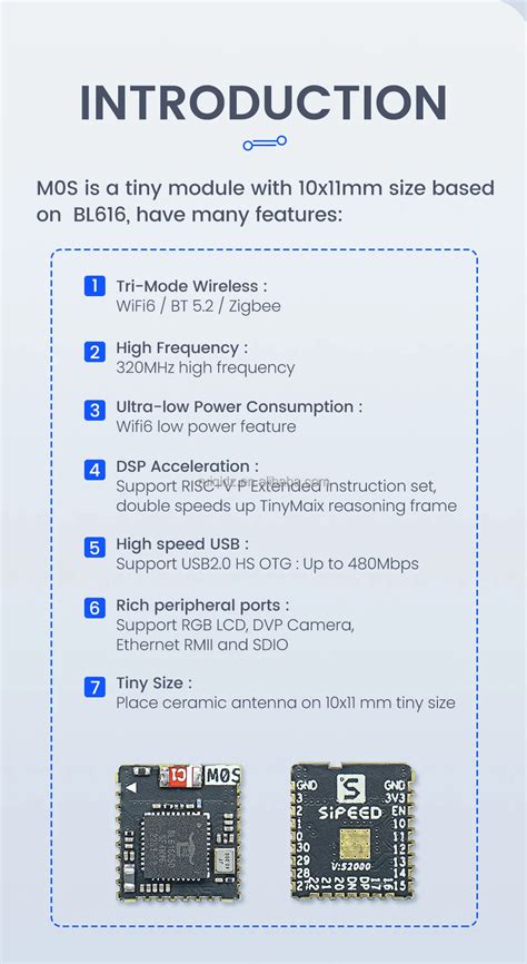 Sipeed M0s Dock Tinyml Risc V Bl616 Wireless Wifi6 Module Development