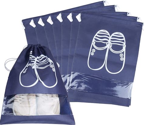 Joeyer 10 Pcs Grand Non tissé Sacs à Chaussures de Voyage avec Fenêtre