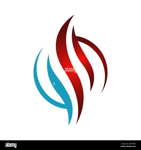 Abstract Heating And Cooling Hvac Logo Design Vector Business Company