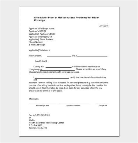 How To Write A Letter For Proof Of Residence With Sam