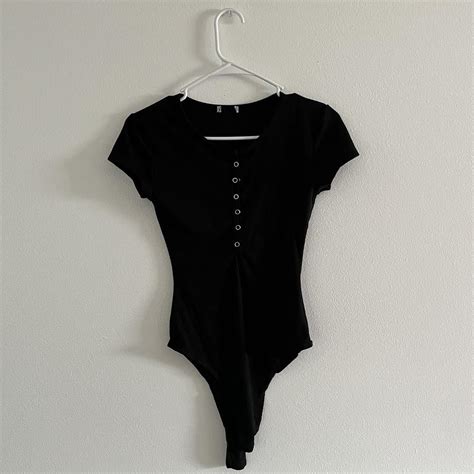 Women S Black Bodysuit Depop