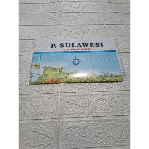 Jual Peta Pulau Sulawesi Lipat Besar Shopee Indonesia