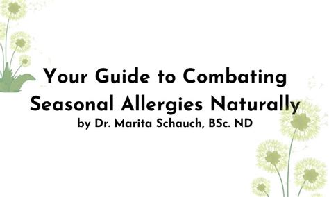 Your Guide To Combating Seasonal Allergies Naturally Lifestyle Markets