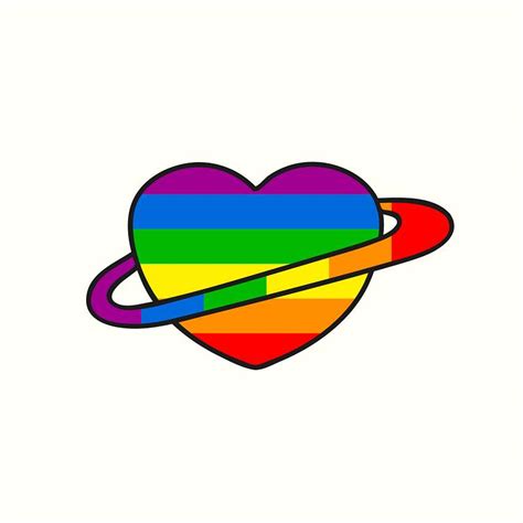 LGBTQ heart badge