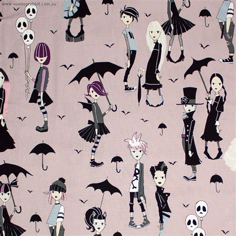 Going Goth Taupe By Alexander Henry Fabric 112cm 44 Wide 100