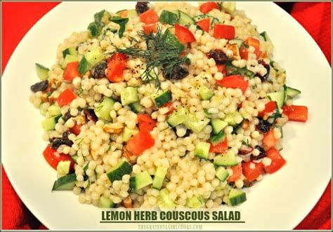 Lemon Herb Couscous Salad The Grateful Girl Cooks