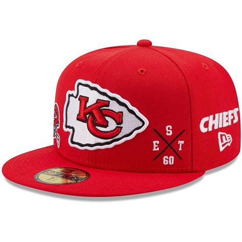 Mens New Era Red Kansas City Chiefs Multi 59fifty Fitted Hat Size 7