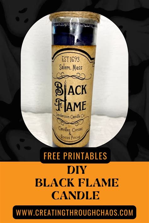 DIY Black Flame Candle