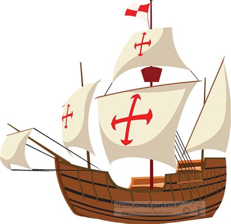 Christopher Columbus Ships Clip Art