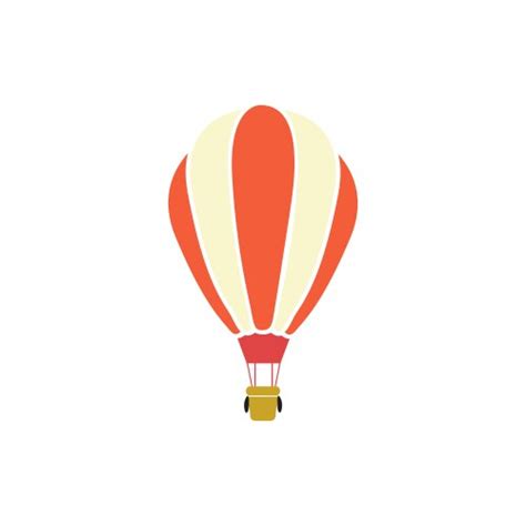Hot Air Balloon White Poster Royalty Free Vector Image