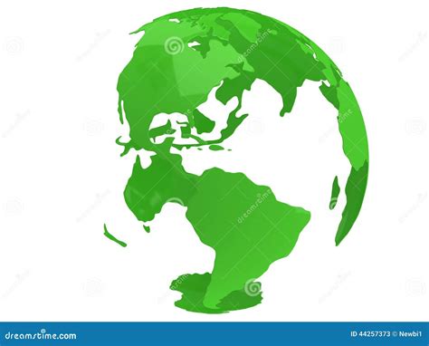 Earth Planet Globe 3d Render America View Stock Illustration