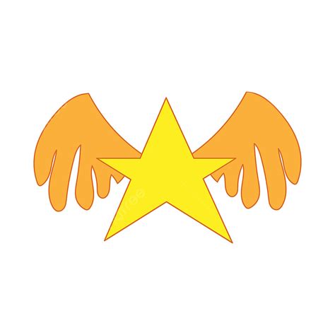 Star Wings Vector Design Images Gold Star With Wings Icon Cartoon