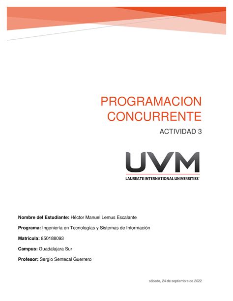 A Hmle Programaci N Concurrente Actividad Nombre Del Estudiante