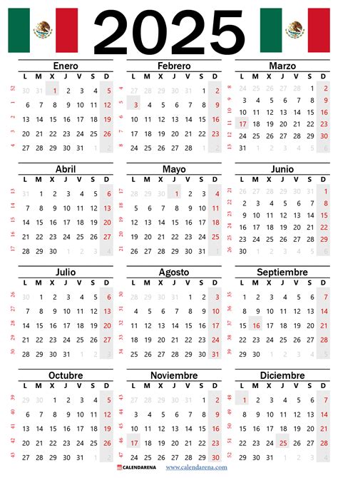 Calendario Para Imprimir M Xico En D A De La Constituci N