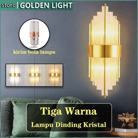 Jual Lampu Hias Dinding Kristal Modern Minimalis Gaya LED FREE E14