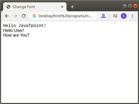 How to Change Font in HTML - javatpoint